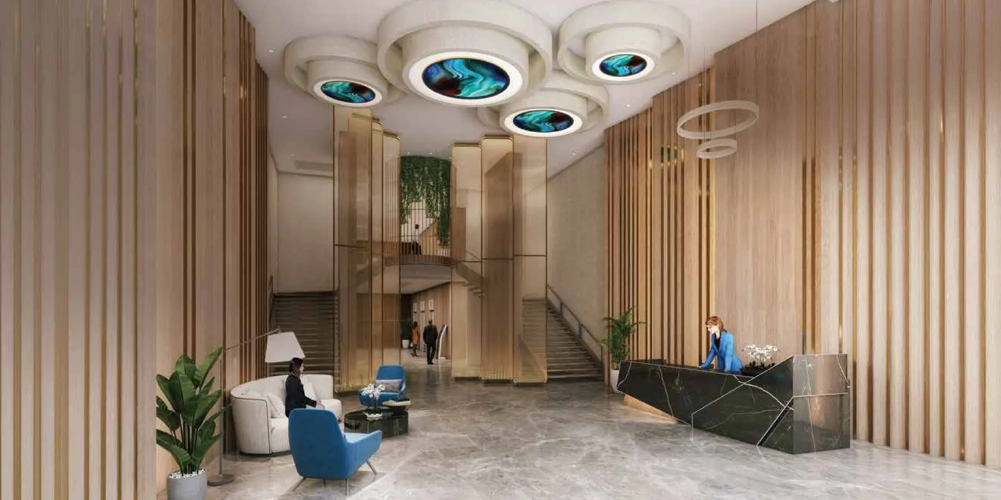 Designer entrance lobby for Nyati Emporio offices